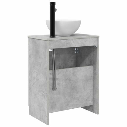 Koupelnová Skříňka Se Dřezem Betonově Šedá 54 X 35 X 83 Cm
