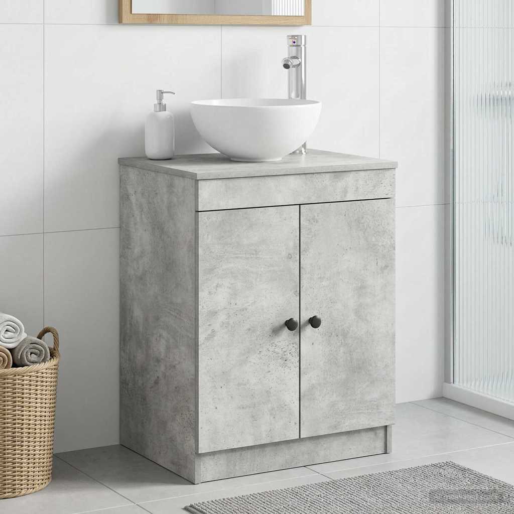 Koupelnová Skříň Betonově Šedá 54 X 41 X 70 Cm Kompozitní Dřevo