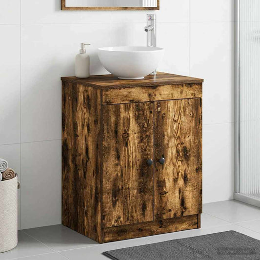 Koupelnová Skříň Kouřový Dub 54 X 41 X 70 Cm Kompozitní Dřevo