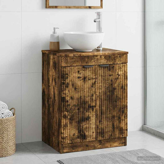 Koupelnová Skříň Kouřový Dub 54 X 41 X 70 Cm Kompozitní Dřevo
