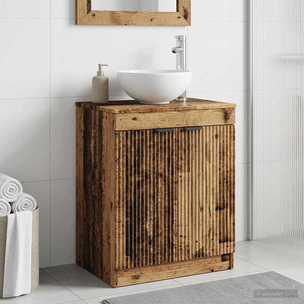 Koupelnová Skříň Staré Dřevo 54 X 41 X 70 Cm Kompozitní Dřevo