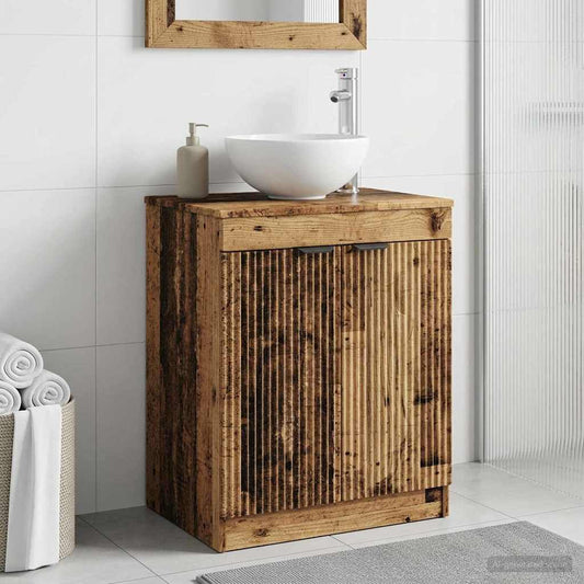 Koupelnová Skříň Staré Dřevo 54 X 41 X 70 Cm Kompozitní Dřevo