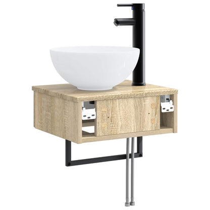 Nástěnné Umyvadlo Dub Sonoma 40 X 35 X 39 Cm Kompozitní Dřevo