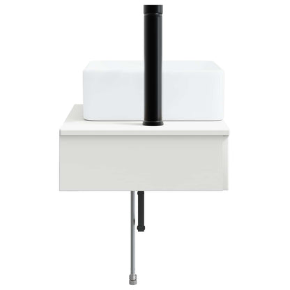 Nástěnné Umyvadlo Bílá 50 X 41 X 39 Cm Kompozitní Dřevo