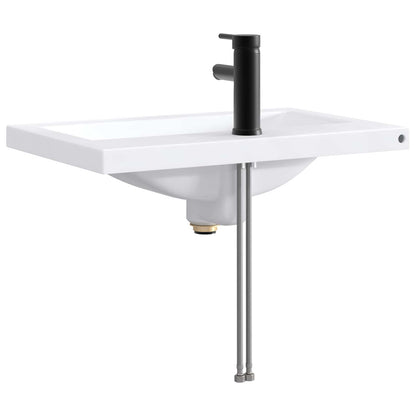 Umývadlo Do Koupelny Matná Černá 61 X 40 X 16,5 Cm Kov