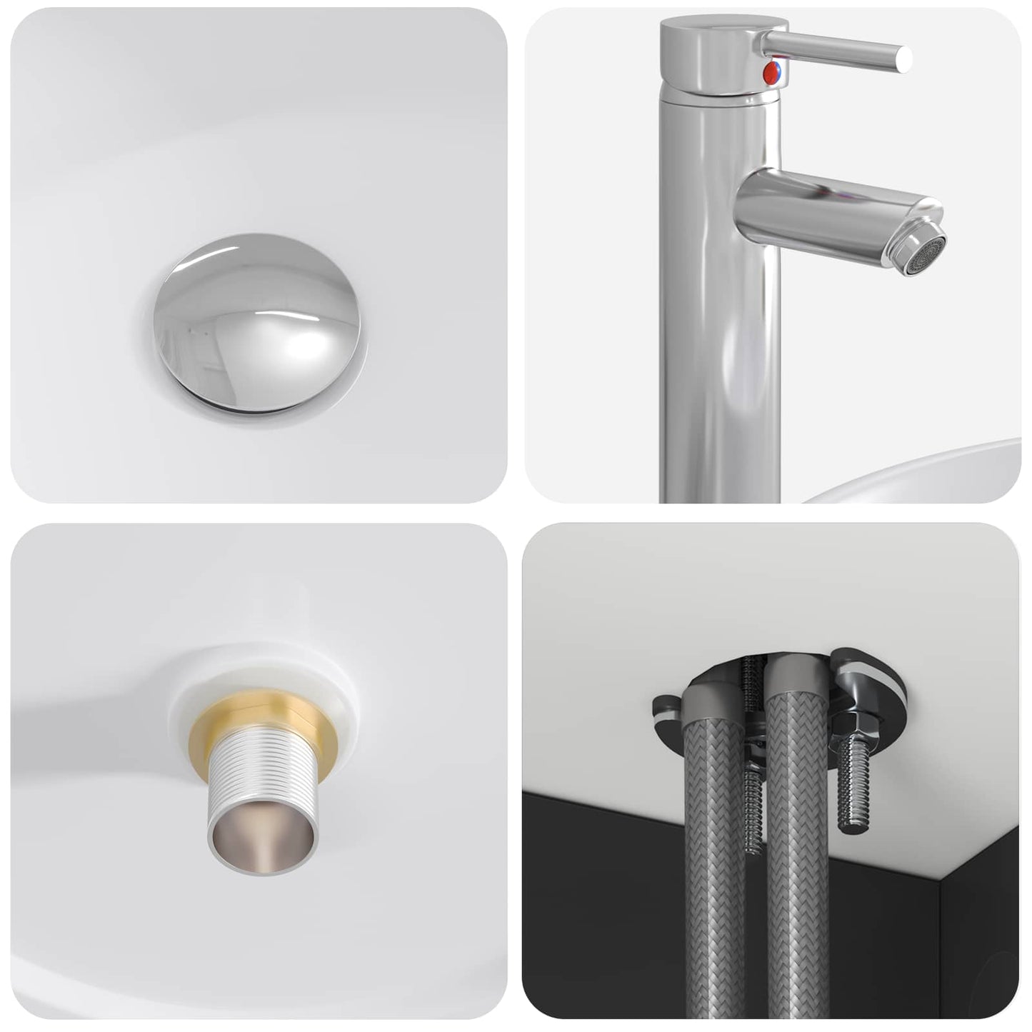 Nástěnný Umyvadlový Pult Černá 49,5 X 44,5 X 66 Cm