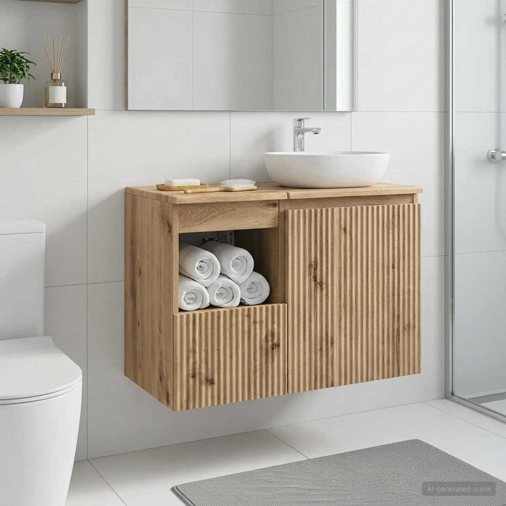 Koupelnová Skříň Dub Artisan 30 X 41 X 50 Cm Kompozitní Dřevo