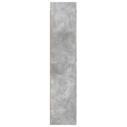 Nástěnná Koupelnová Skříň Betonově Šedá 33 X 34,5 X 160 Cm