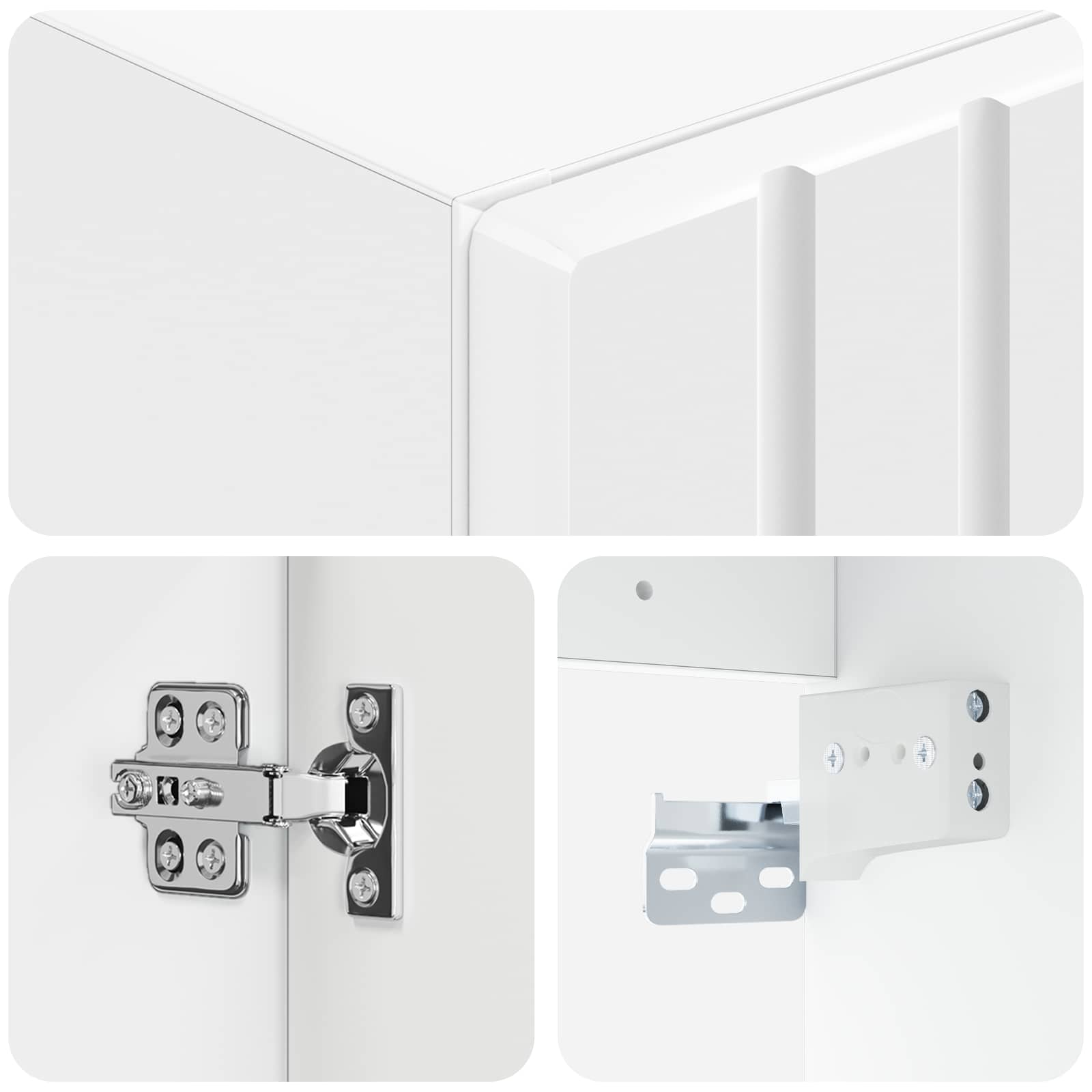 Nástěnná Koupelnová Skříň Bílá 33 X 34,5 X 100 Cm