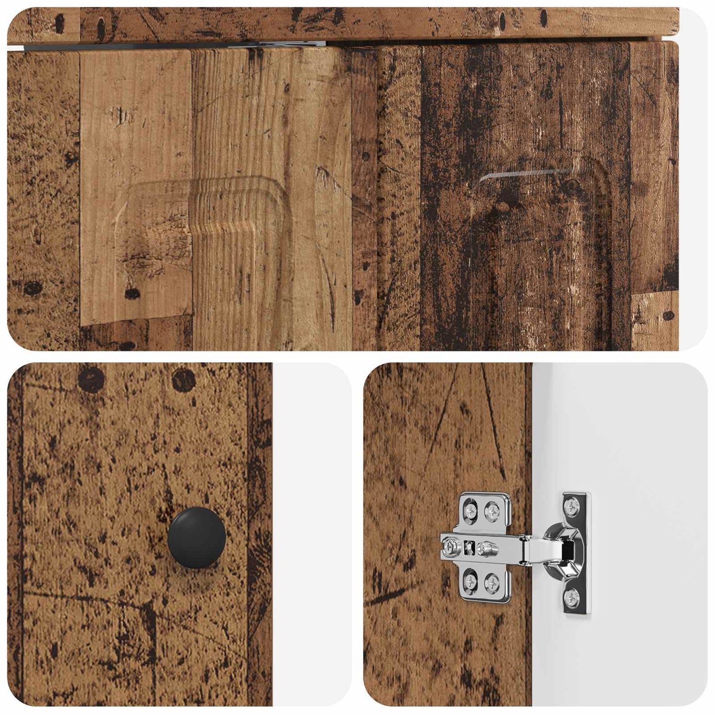 Koupelnová Skříňka Pod Umyvadlo Staré Dřevo 78,5 X 37,5 X 81 Cm