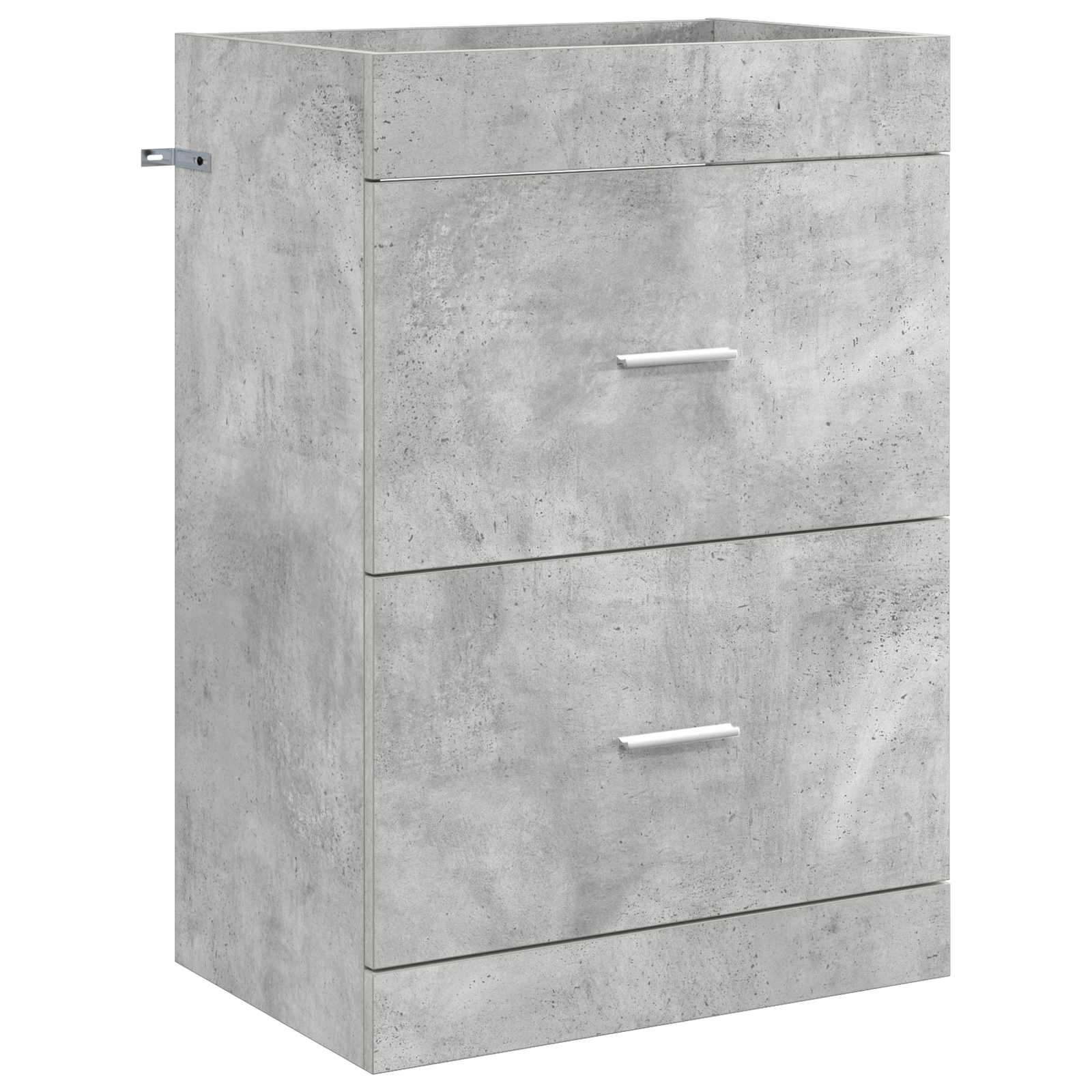Koupelnová Skříňka Pod Umyvadlo Betonově Šedá 56 X 37,5 X 81 Cm