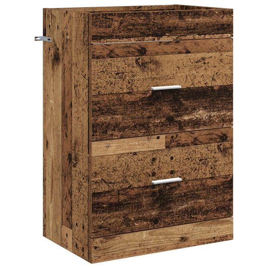 Koupelnová Skříňka Pod Umyvadlo Staré Dřevo 56 X 37,5 X 81 Cm
