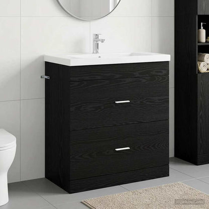 Koupelnová Skříňka Pod Umyvadlo Černý Dub 78,5 X 37,5 X 81 Cm