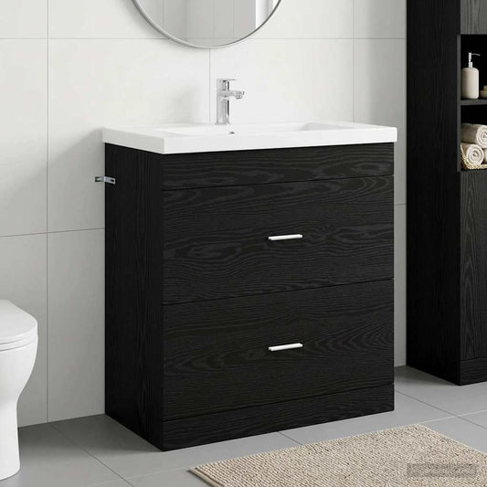 Koupelnová Skříňka Pod Umyvadlo Černý Dub 78,5 X 37,5 X 81 Cm