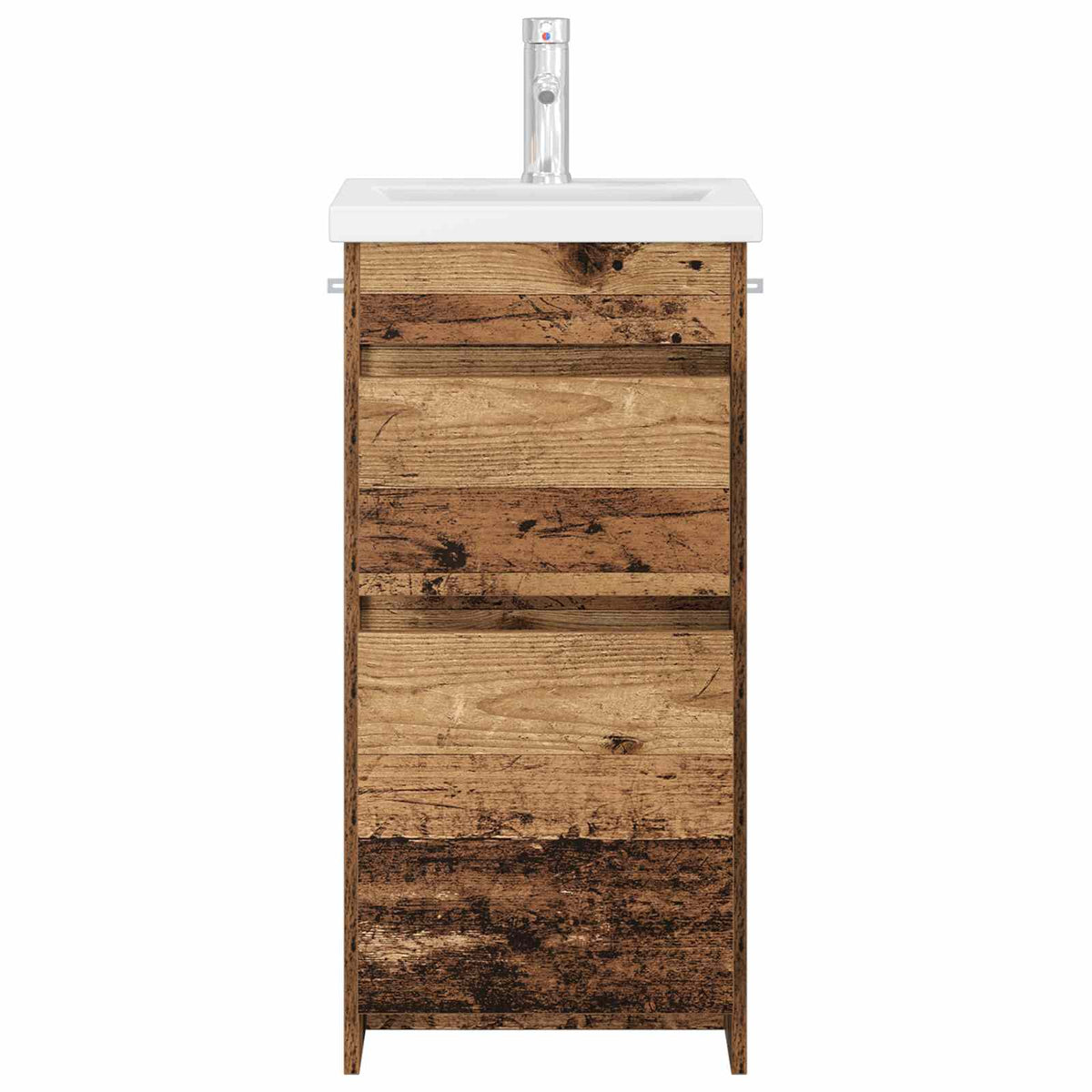 Koupelnová Skříňka Se Dřezem Staré Dřevo 42 X 40 X 84,5 Cm