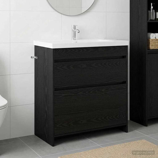Koupelnová Skříňka Pod Umyvadlo Černý Dub 78,5 X 37,5 X 81 Cm