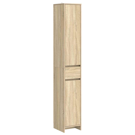 Koupelnová Skříň Dub Sonoma 30 X 33 X 190 Cm Kompozitní Dřevo