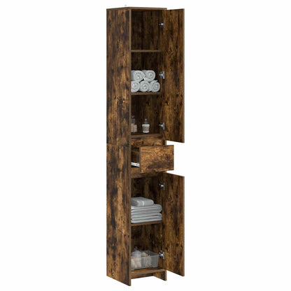 Koupelnová Skříň Kouřový Dub 30 X 33 X 190 Cm Kompozitní Dřevo