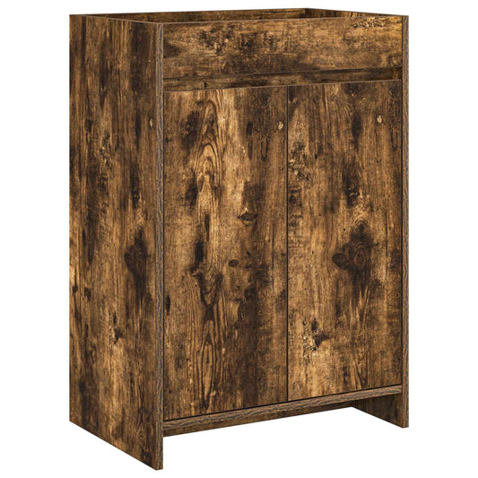 Koupelnová Skříňka Pod Umyvadlo Kouřový Dub 56 X 37,5 X 81 Cm