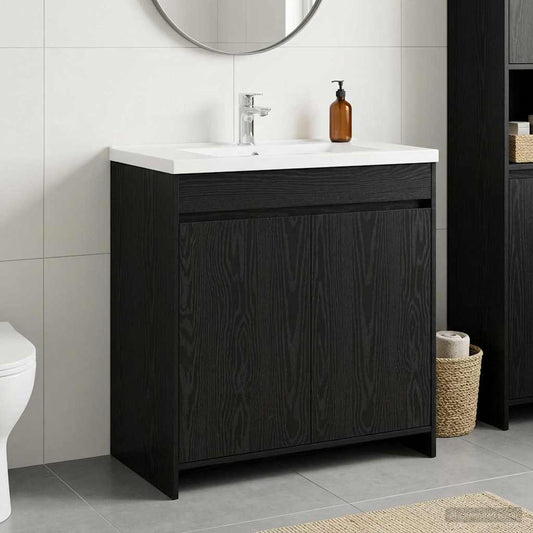Koupelnová Skříňka Pod Umyvadlo Černý Dub 78,5 X 37,5 X 81 Cm