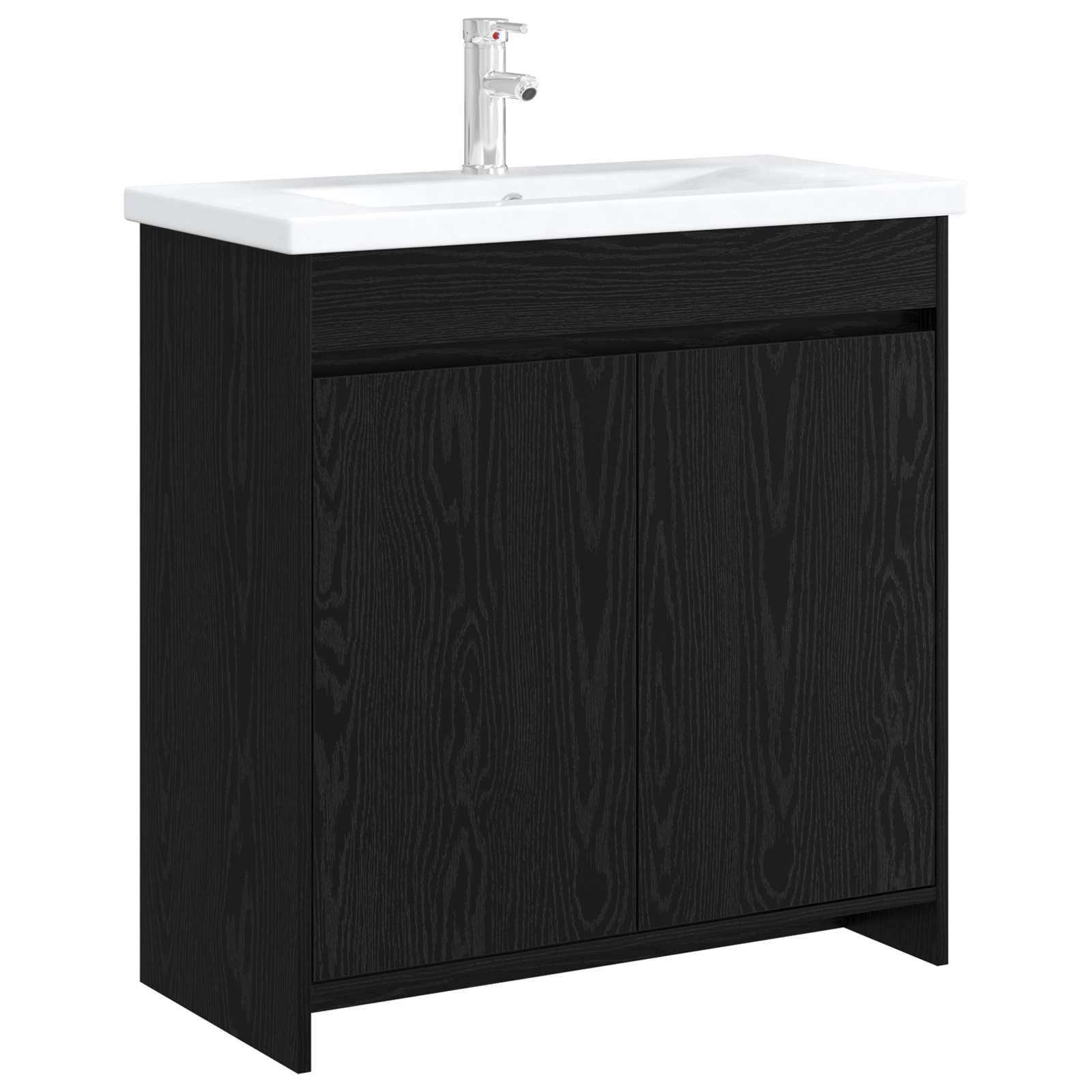 Koupelnová Skříňka Pod Umyvadlo Černý Dub 78,5 X 37,5 X 81 Cm