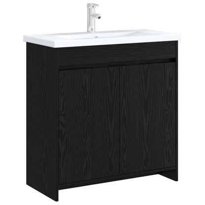 Koupelnová Skříňka Pod Umyvadlo Černý Dub 78,5 X 37,5 X 81 Cm
