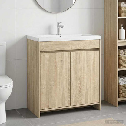 Koupelnová Skříňka Pod Umyvadlo Dub Sonoma 78,5 X 37,5 X 81 Cm