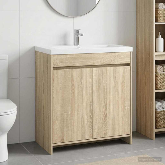 Koupelnová Skříňka Pod Umyvadlo Dub Sonoma 78,5 X 37,5 X 81 Cm