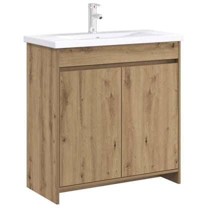 Koupelnová Skříňka Pod Umyvadlo Dub Artisan 78,5 X 37,5 X 81 Cm