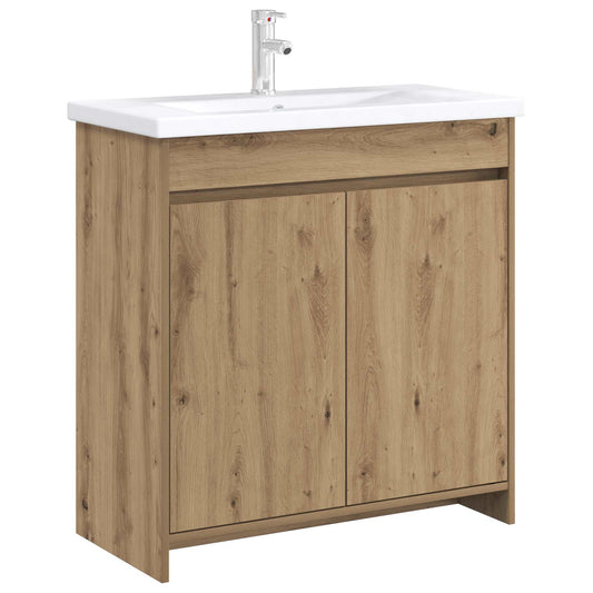 Koupelnová Skříňka Pod Umyvadlo Dub Artisan 78,5 X 37,5 X 81 Cm