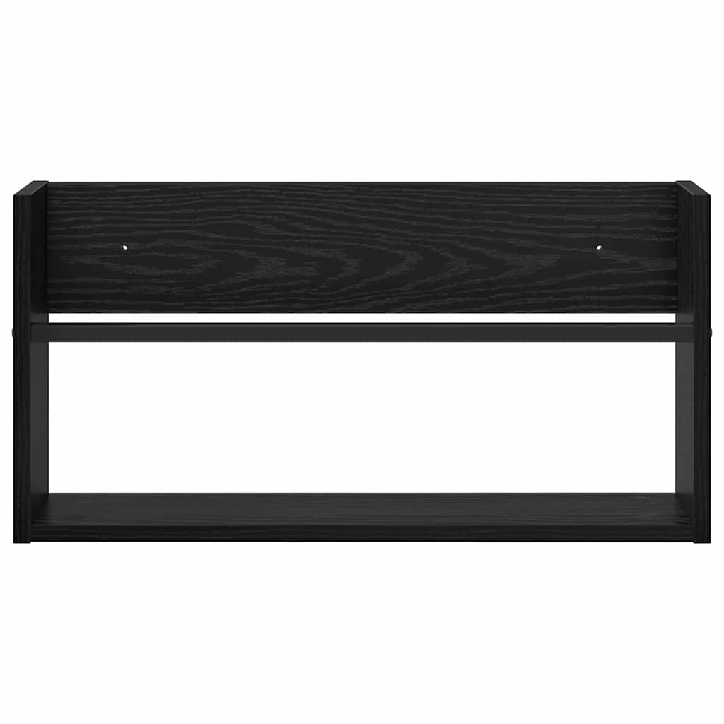 Regál Na Časopisy S Policí 2 Ks Černý Dub 60 X 12 X 30 Cm