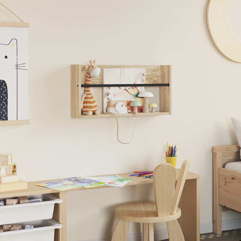 Regál Na Časopisy Sonoma Dub 60 X 12 X 30 Cm Kompozitní Dřevo