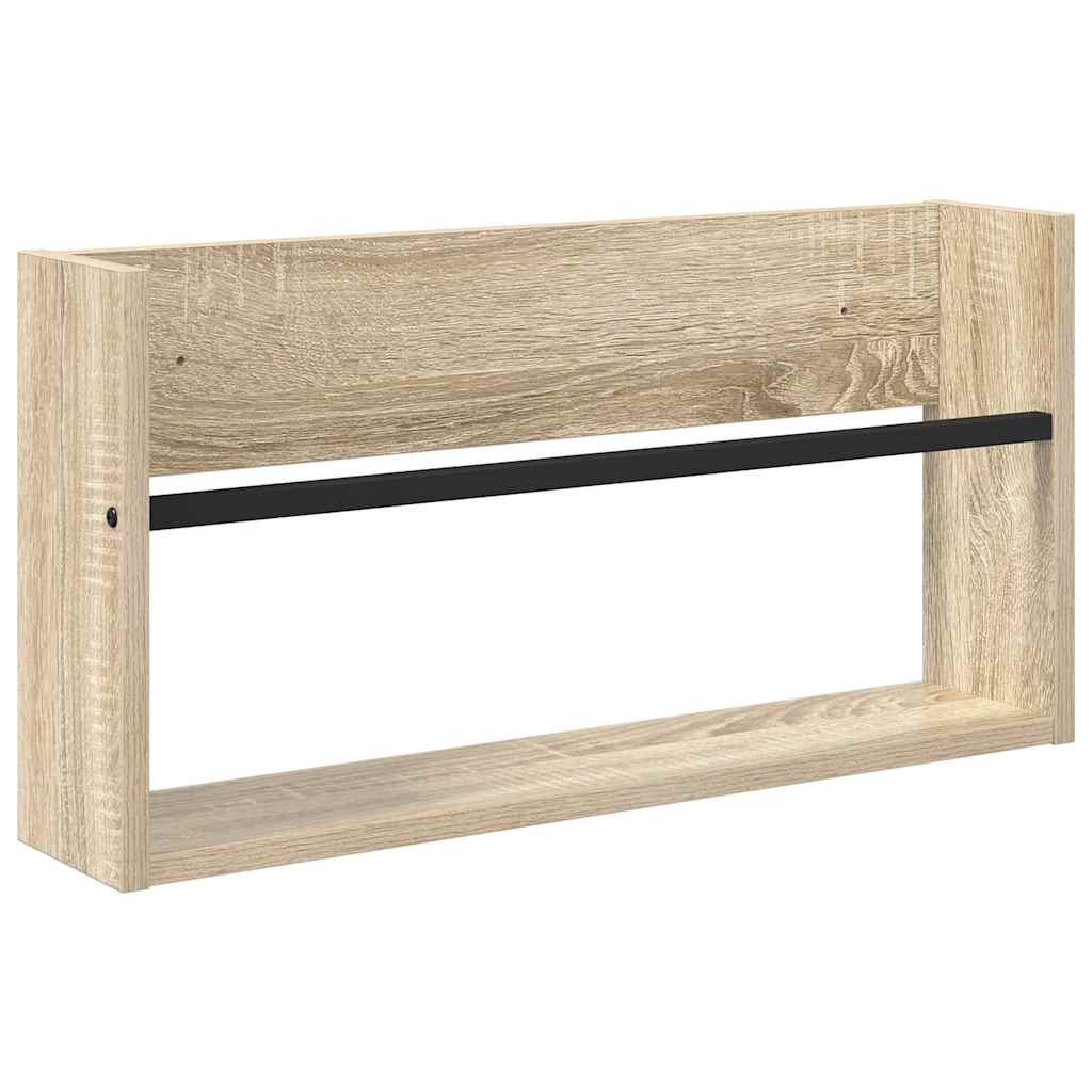 Regál Na Časopisy S Policí 2 Ks Sonoma Dub 60 X 12 X 30 Cm