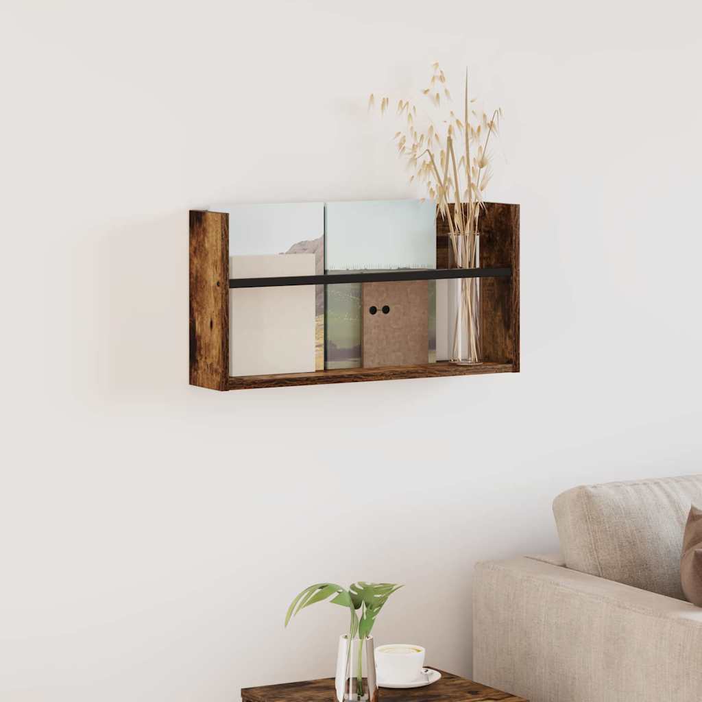 Regál Na Časopisy Kouřový Dub 60 X 12 X 30 Cm Kompozitní Dřevo