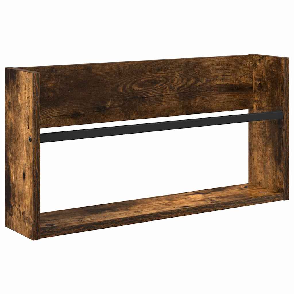 Regál Na Časopisy Kouřový Dub 60 X 12 X 30 Cm Kompozitní Dřevo
