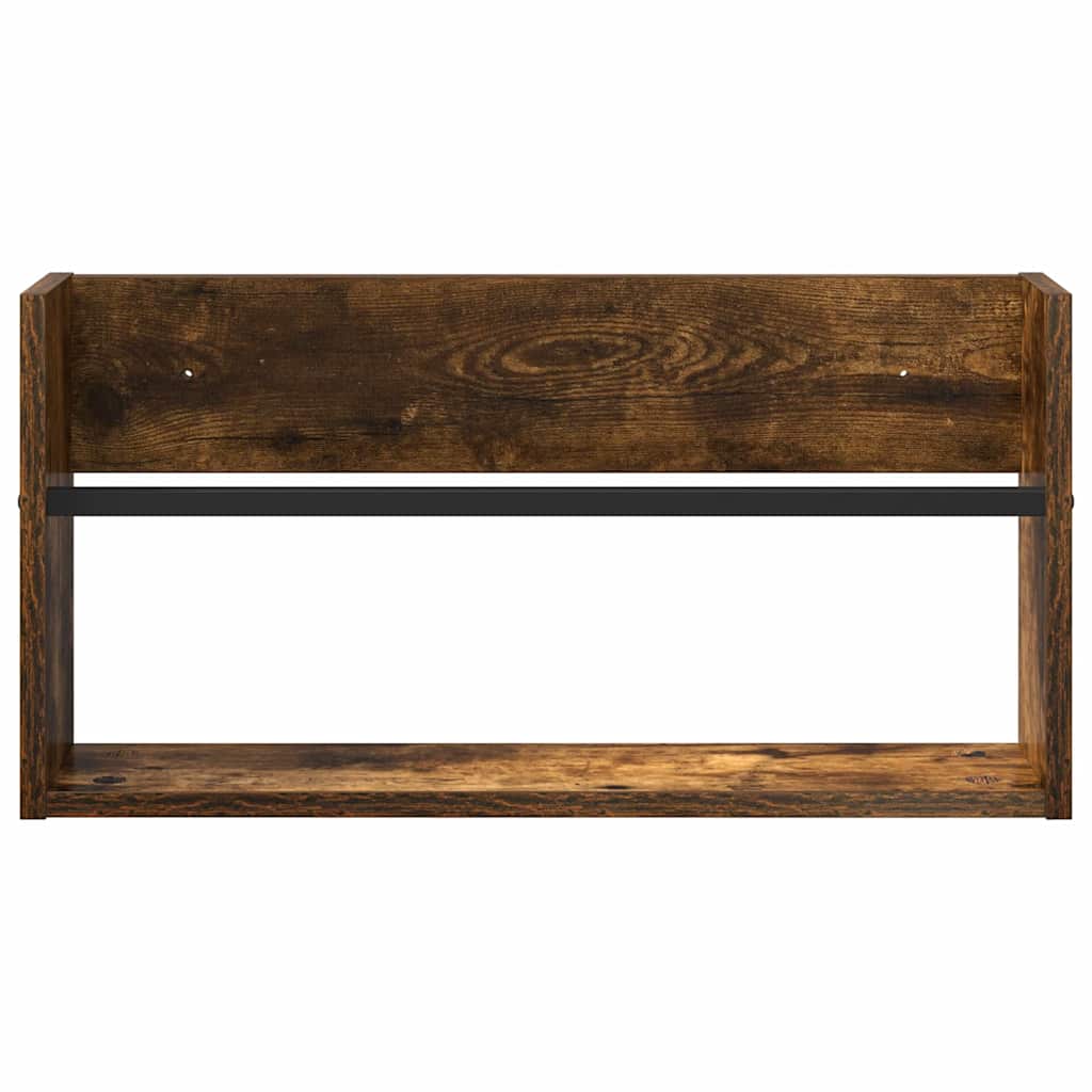 Regál Na Časopisy Kouřový Dub 60 X 12 X 30 Cm Kompozitní Dřevo