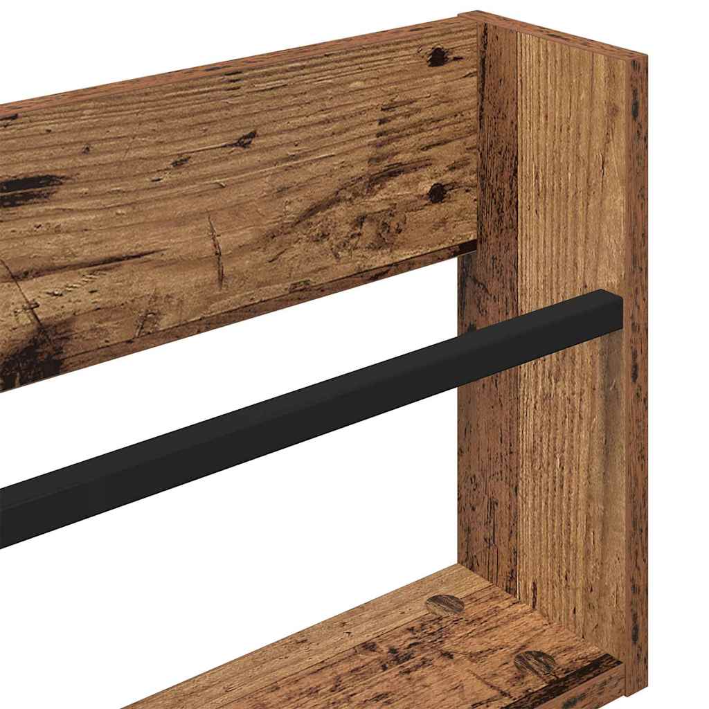 Regál Na Časopisy S Policí 2 Ks Staré Dřevo 60 X 12 X 30 Cm