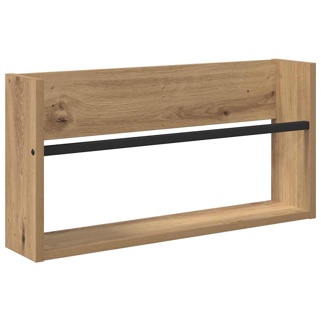 Regál Na Časopisy S Policí Artisanový Dub 60 X 12 X 30 Cm