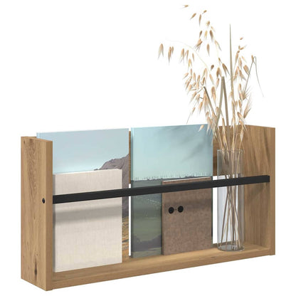 Regál Na Časopisy S Policí Artisanový Dub 60 X 12 X 30 Cm