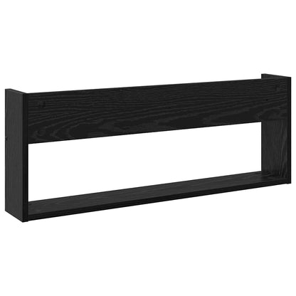 Regál Na Časopisy S Policí 2 Ks Černý Dub 80 X 12 X 30 Cm