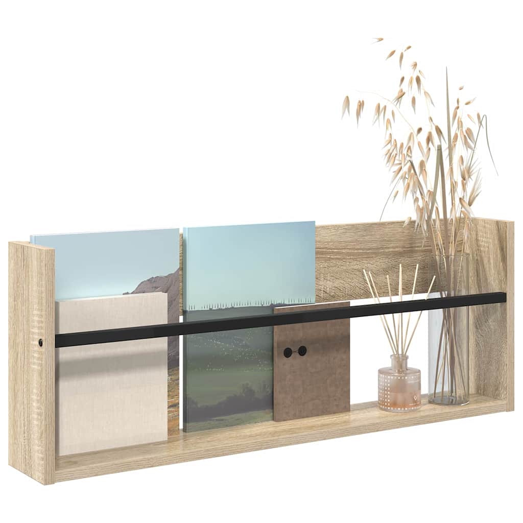 Regál Na Časopisy Sonoma Dub 80 X 12 X 30 Cm Kompozitní Dřevo