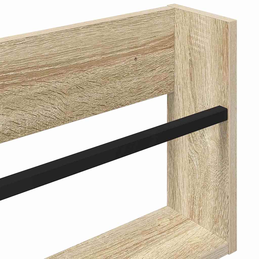 Regál Na Časopisy S Policí 2 Ks Sonoma Dub 80 X 12 X 30 Cm