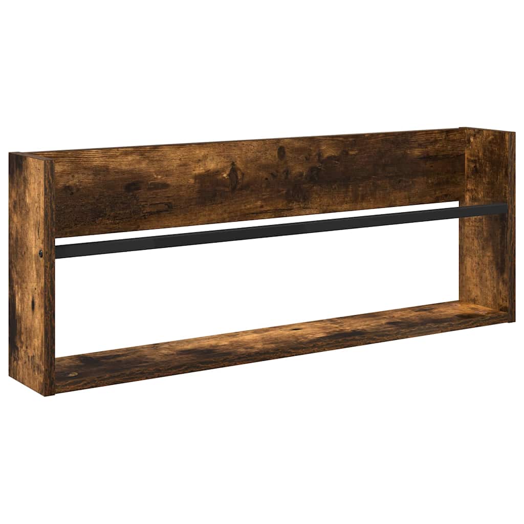 Regál Na Časopisy Kouřový Dub 80 X 12 X 30 Cm Kompozitní Dřevo