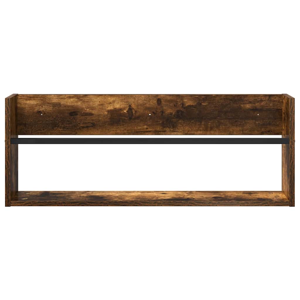 Regál Na Časopisy Kouřový Dub 80 X 12 X 30 Cm Kompozitní Dřevo