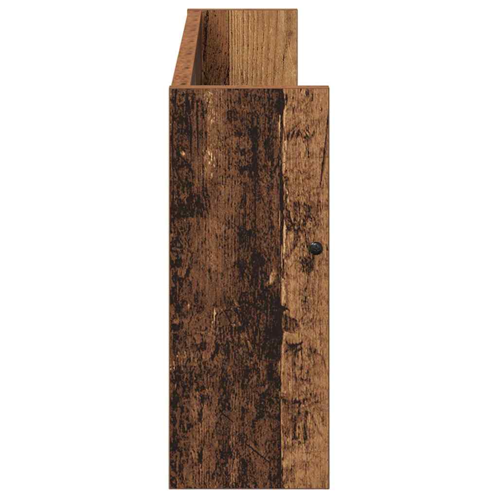 Regál Na Časopisy S Policí 2 Ks Staré Dřevo 80 X 12 X 30 Cm