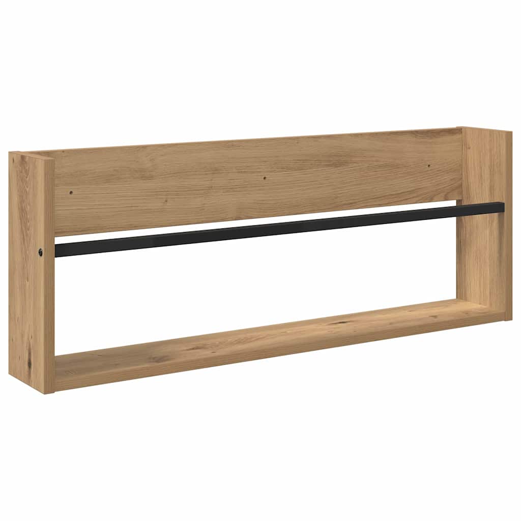 Regál Na Časopisy S Policí 2 Ks Artisanový Dub 80 X 12 X 30 Cm