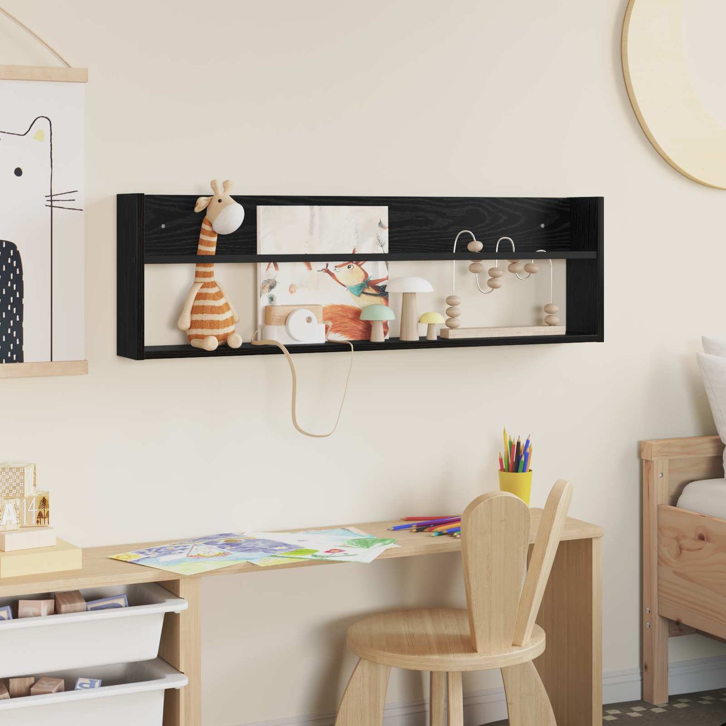 Regál Na Časopisy Černý Dub 100 X 12 X 30 Cm Kompozitní Dřevo