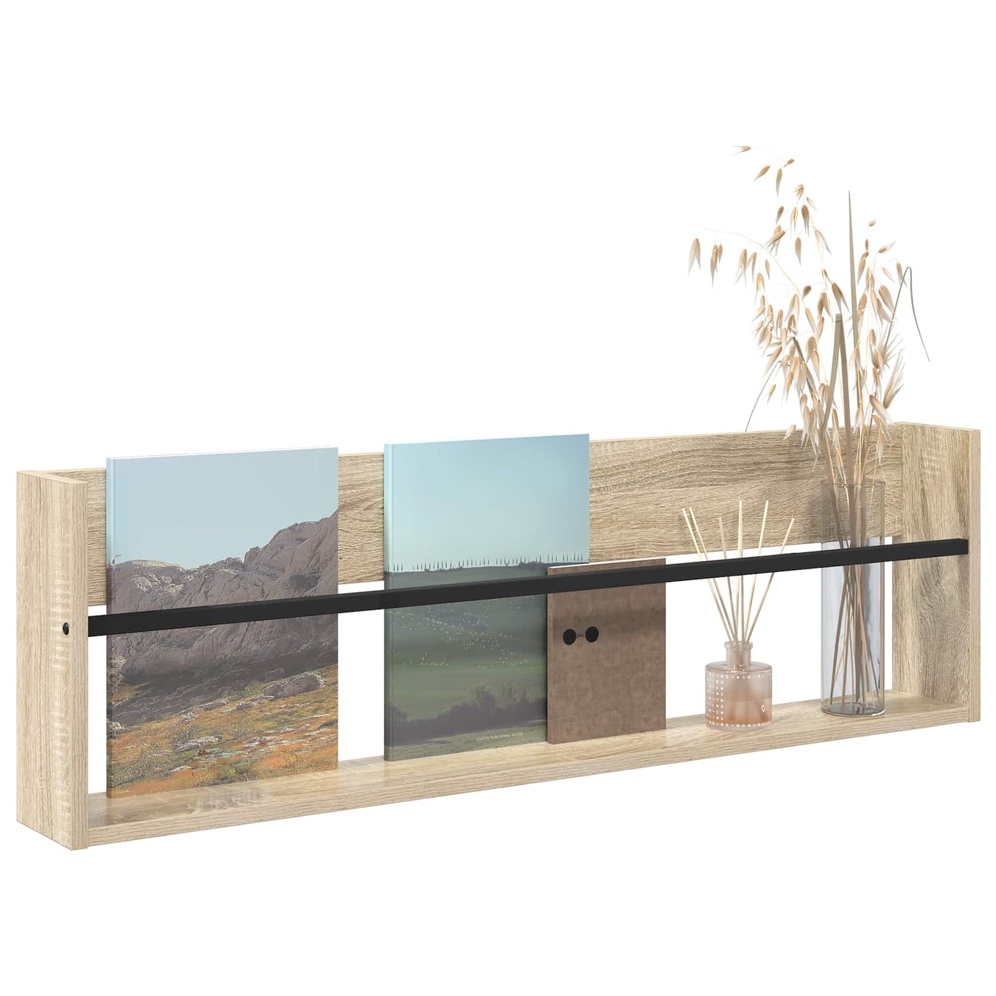 Regál Na Časopisy Sonoma Dub 100 X 12 X 30 Cm Kompozitní Dřevo