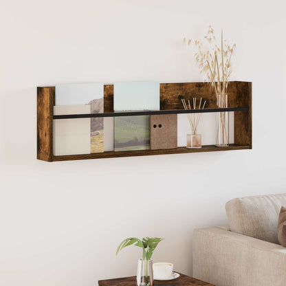 Regál Na Časopisy Kouřový Dub 100 X 12 X 30 Cm Kompozitní Dřevo