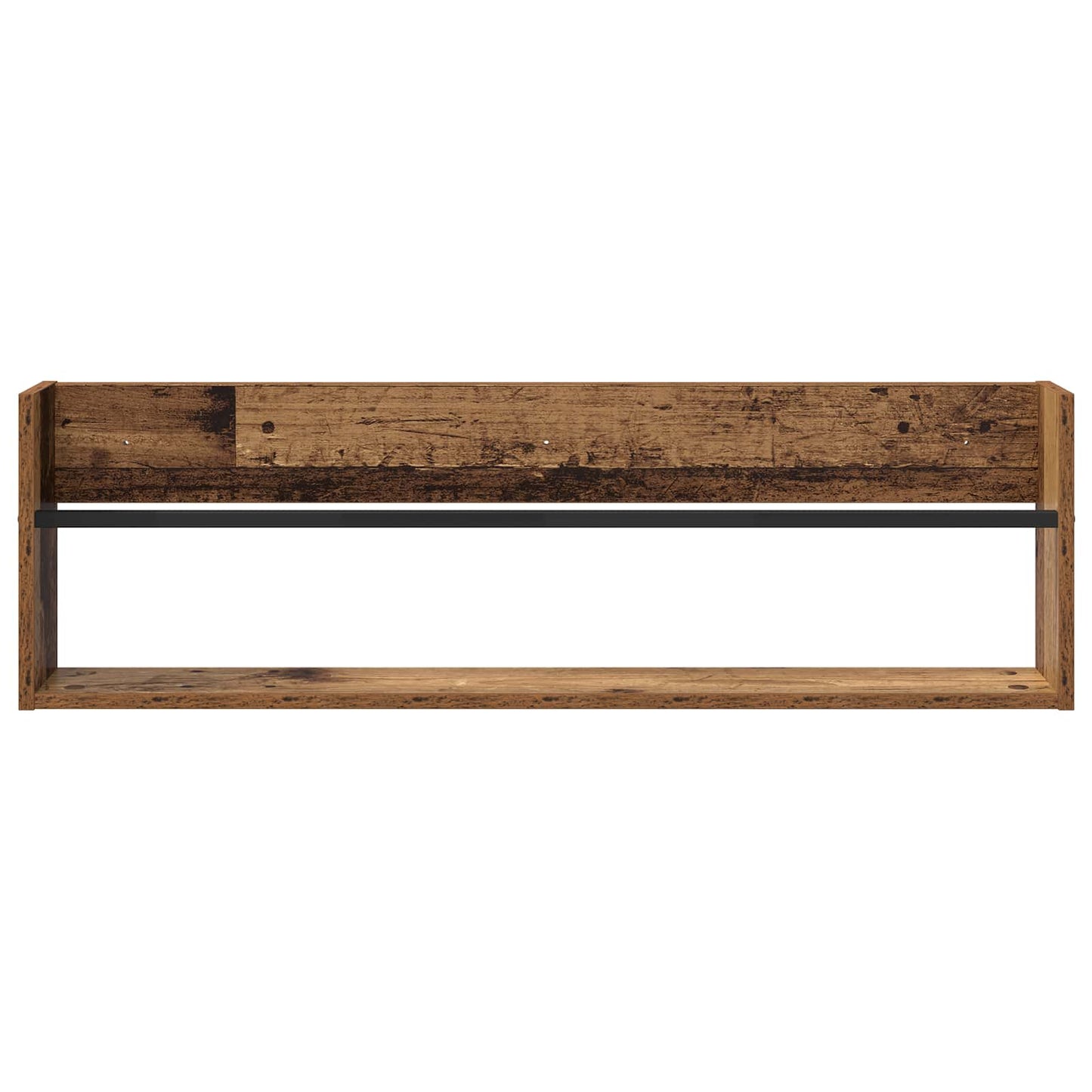 Regál Na Časopisy Staré Dřevo 100 X 12 X 30 Cm Kompozitní Dřevo